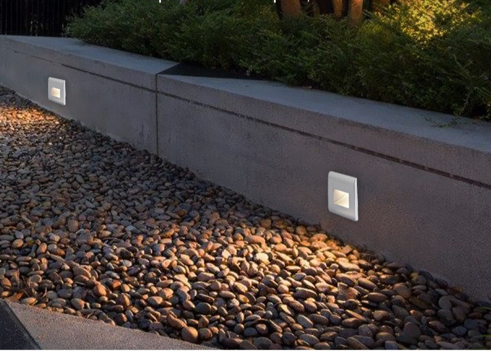 EB Brone - LED trappelys 4 farger PIR-sensor innfelt fotlys