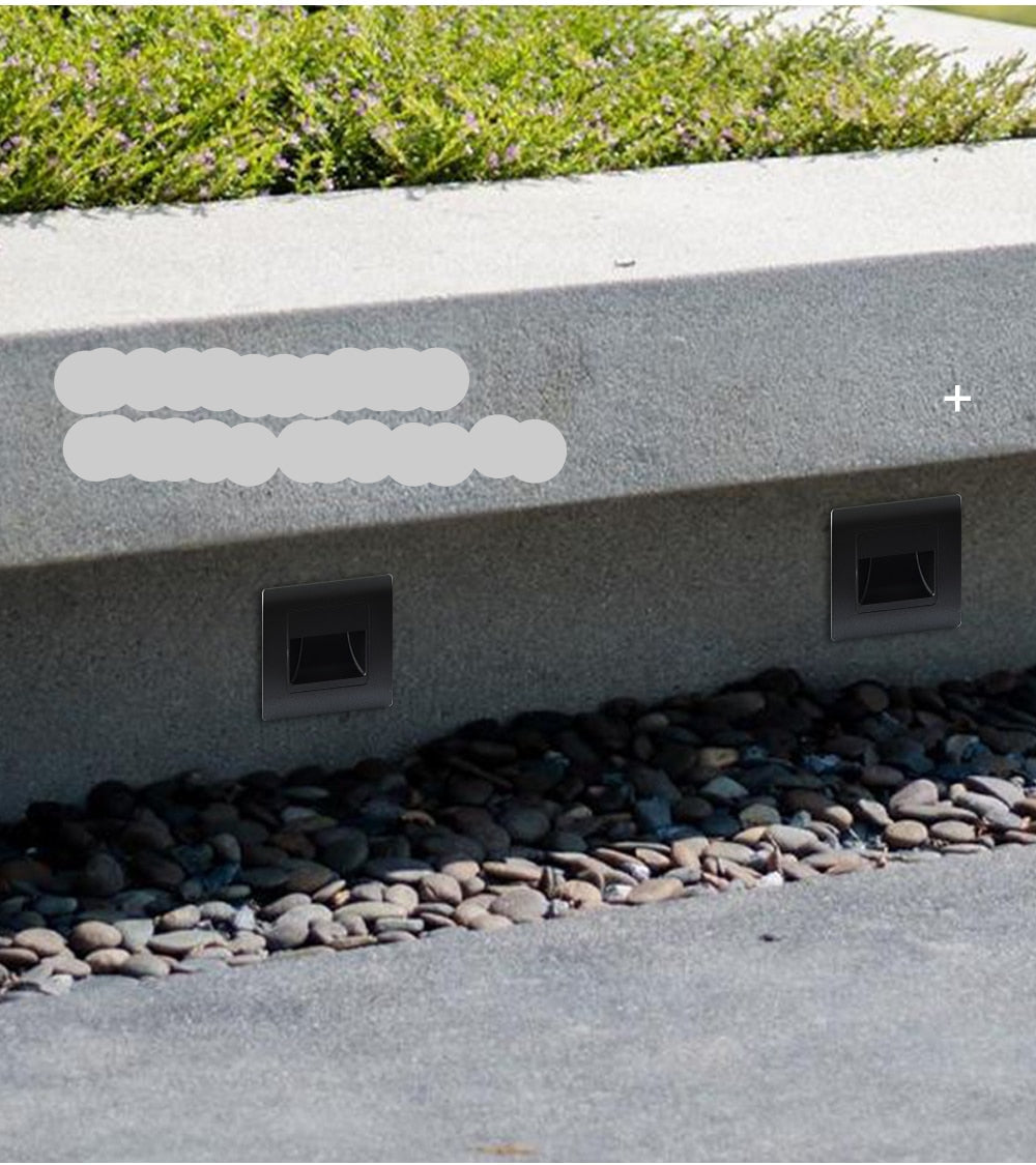 EB Brone - LED trappelys 4 farger PIR-sensor innfelt fotlys