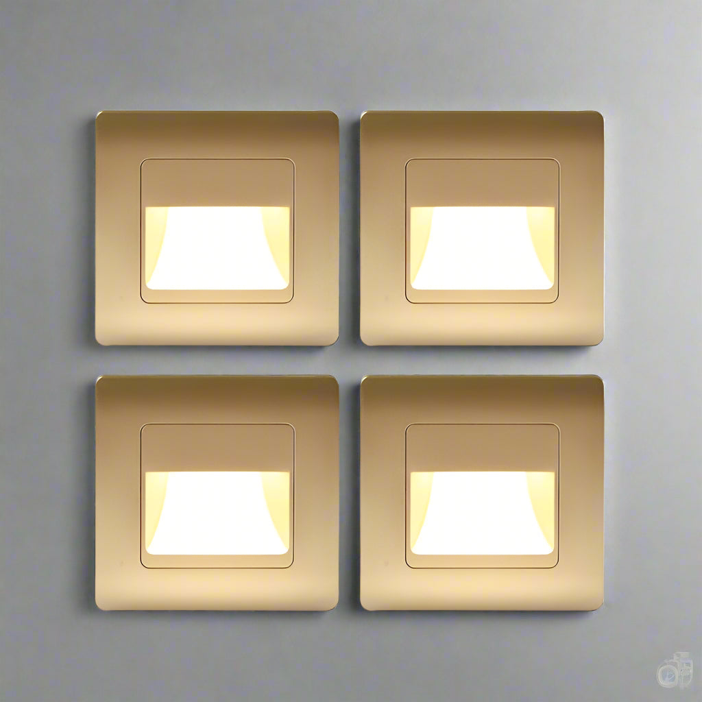 EB Brone - LED trappelys 4 farger PIR-sensor innfelt fotlys