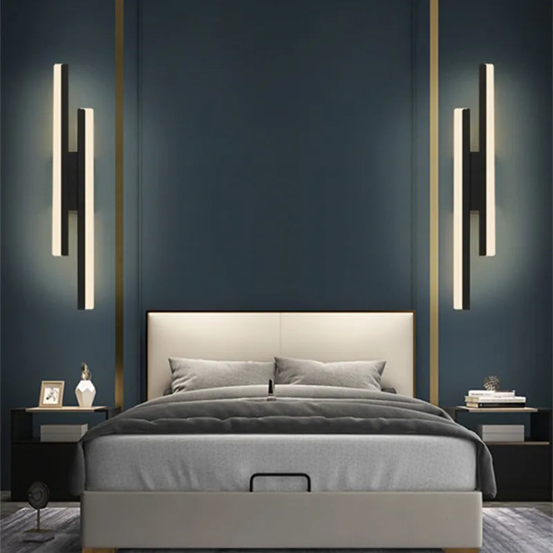 LumiGlow Moderne LED Vegglampe: Elegant Minimalistisk Lampe for Korridorer og Stuer