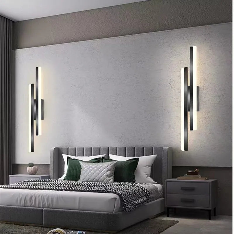 LumiGlow Moderne LED Vegglampe: Elegant Minimalistisk Lampe for Korridorer og Stuer