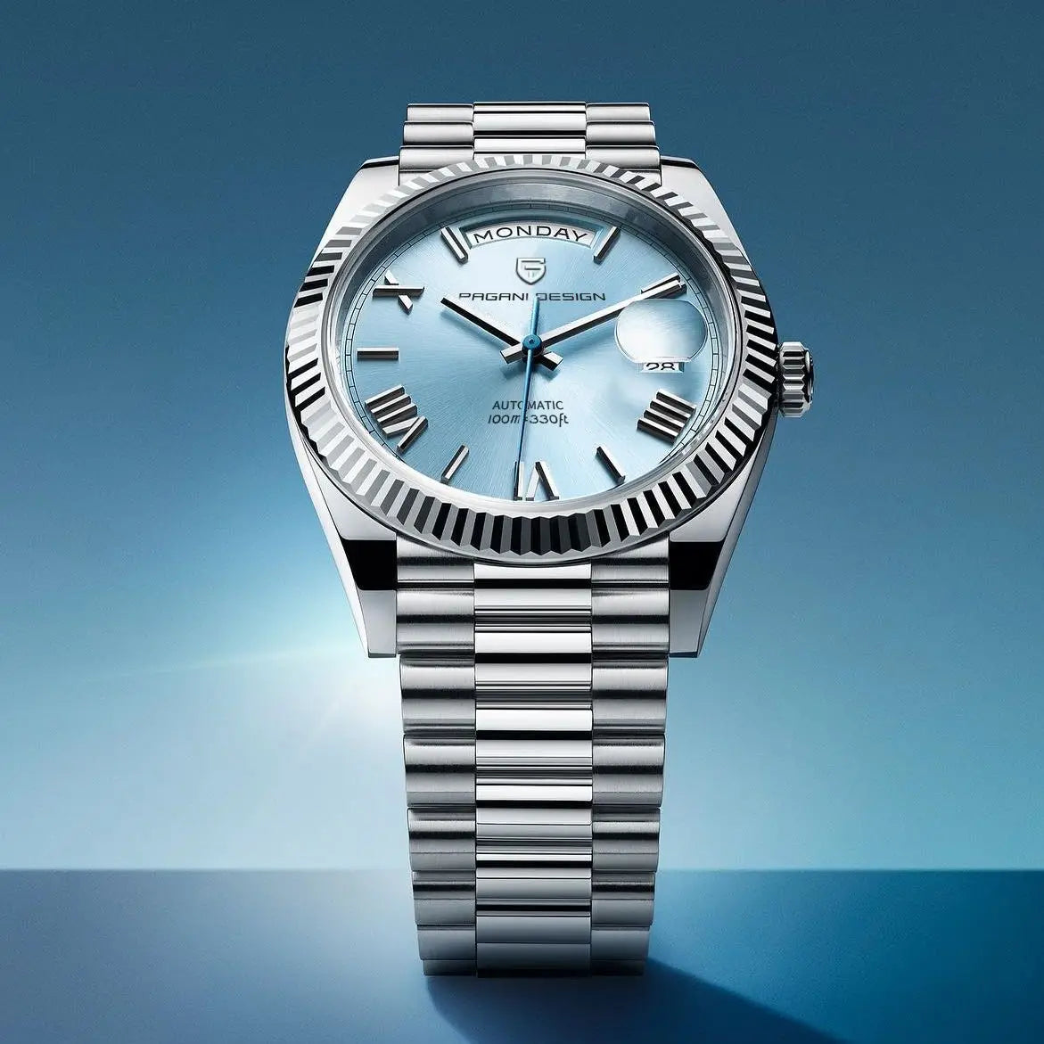 Luxus Herren Automatik-Uhr - Edelstahl, selbstaufziehend, Kalenderfunktion - Stil für jeden Anlass