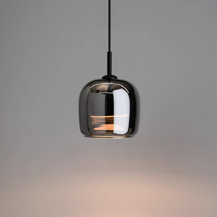 Nordisk svart glass pendellampe