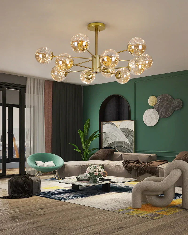 NobleLuminance - Glasskule lysekrone