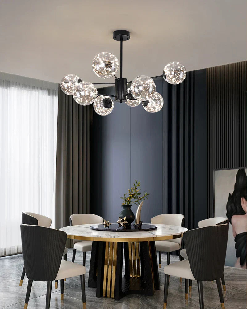NobleLuminance - Glasskule lysekrone