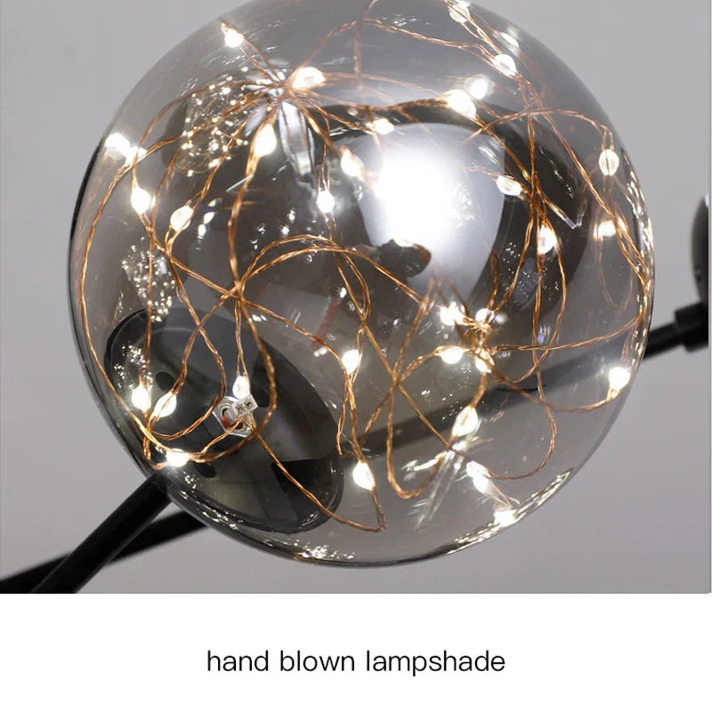 NobleLuminance - Glasskule lysekrone