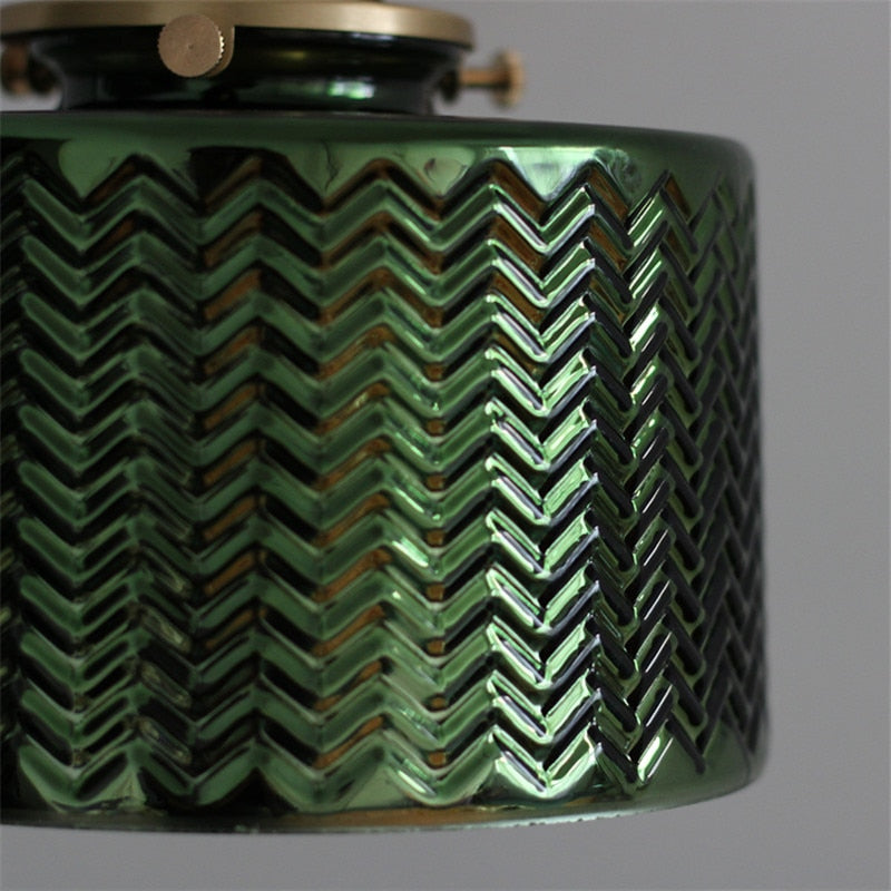 Nordisk grønn glassvegglampe