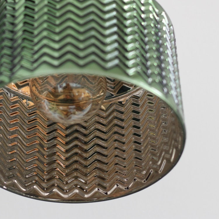 Nordisk grønn glassvegglampe