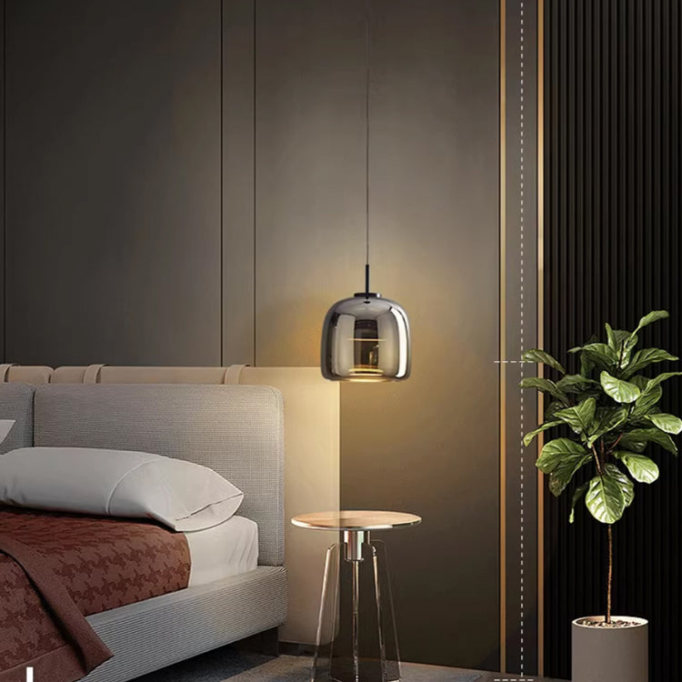 Nordisk svart glass pendellampe
