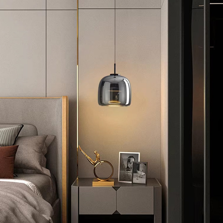 Nordisk svart glass pendellampe