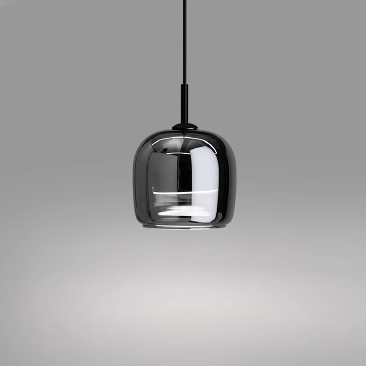 Nordisk svart glass pendellampe