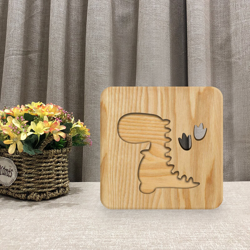 Houten Dinosaurus Nachtlampje
