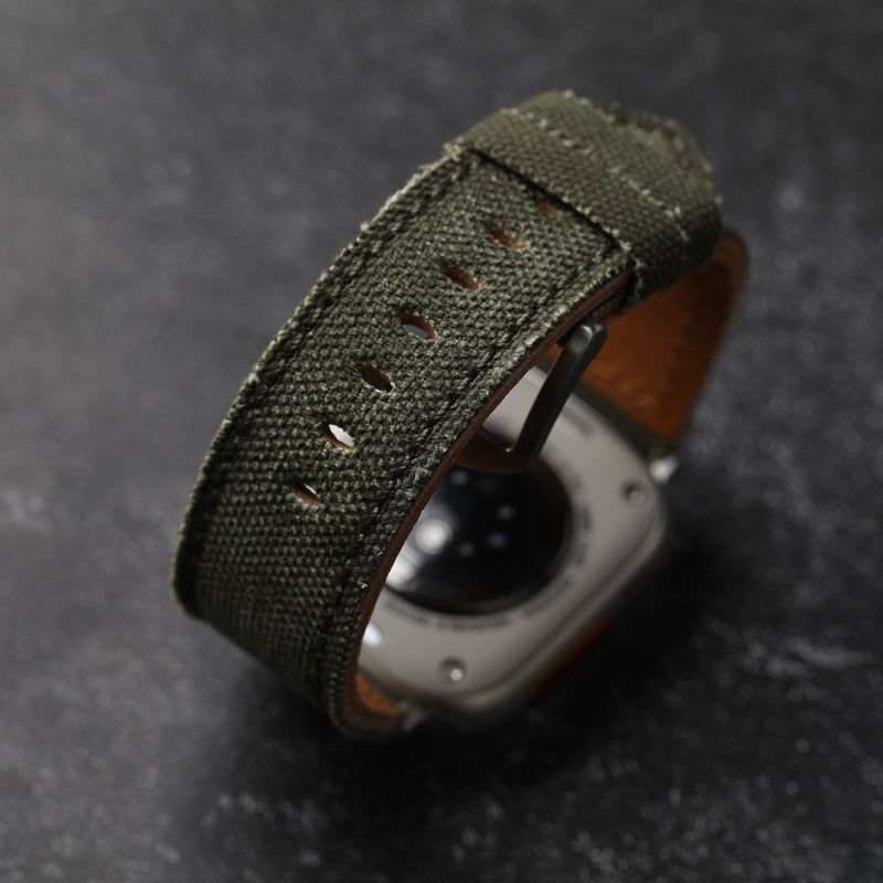 Canvasläderband för Apple Watch