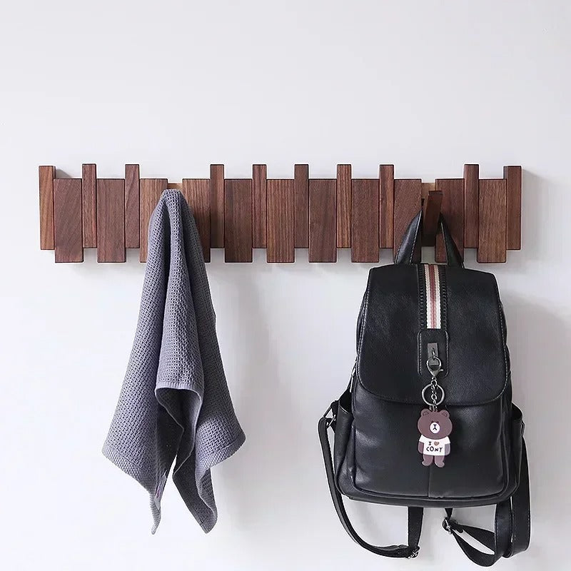Luxus Wandmontierte Holz-Garderobe – Klavier-Design Flur-Organizer für Schlüssel, Hüte & Mäntel