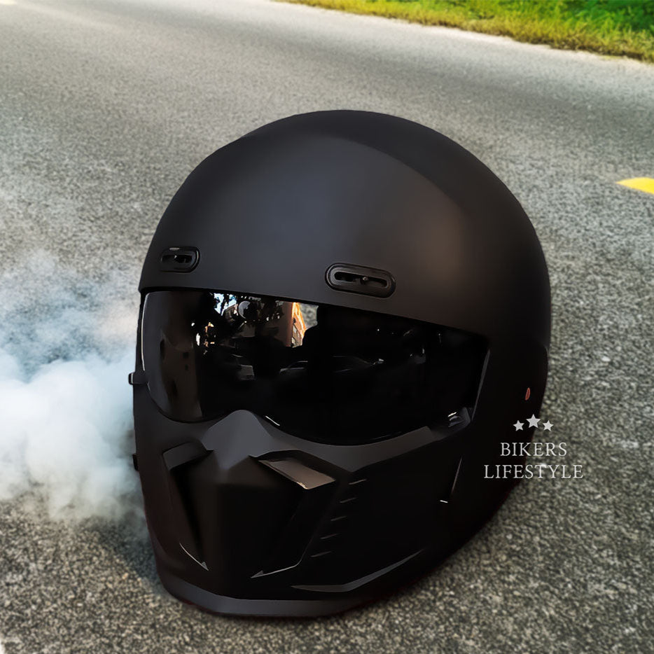 Retro Pilot Motorradhelm – DOT- und ECE-zugelassen, zeitloses Design