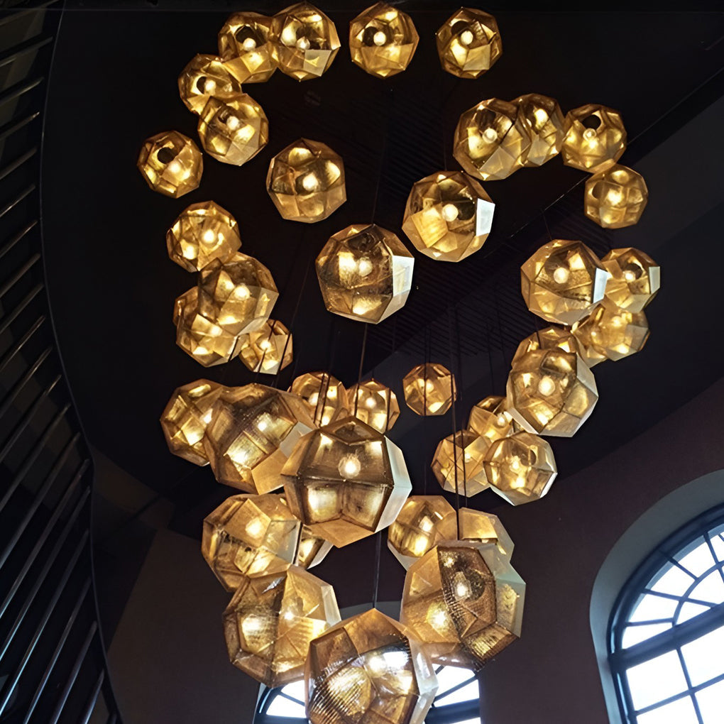 LichtDesign - مصباح معلق دائري هندسي مصنوع من المعدن الإلكتروليتي