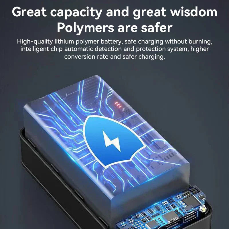 100,000mAh ultra-nagy kapacitású power bank – szupergyors töltés telefonokhoz, táblagépekhez és laptopokhoz