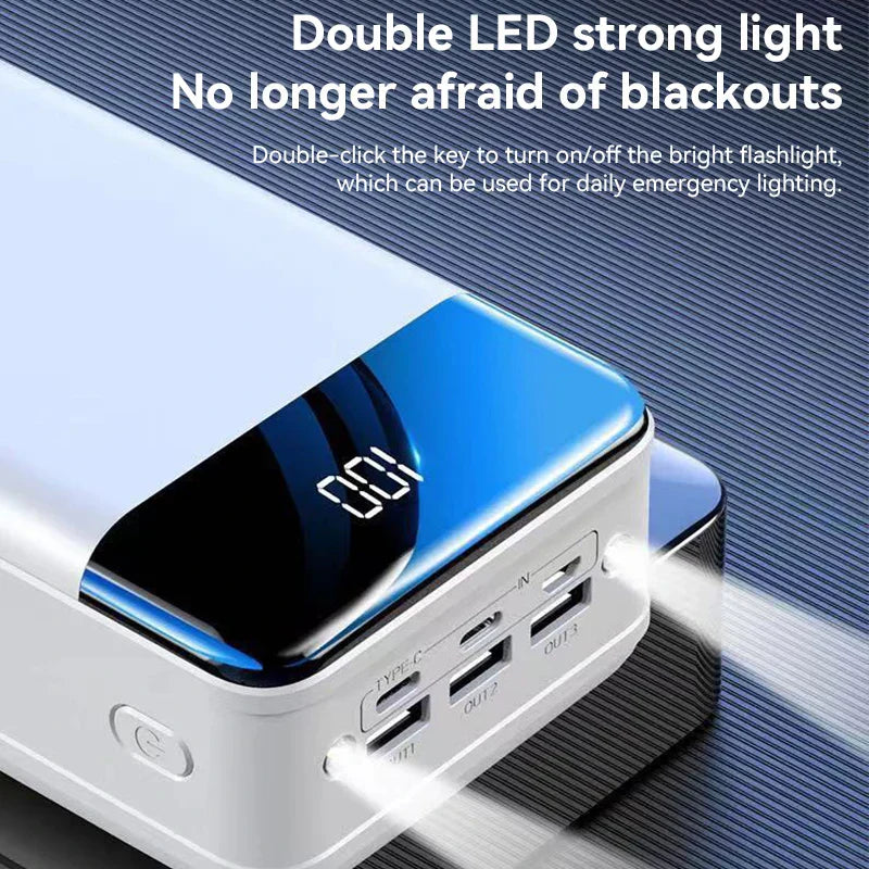 100,000mAh ultra-nagy kapacitású power bank – szupergyors töltés telefonokhoz, táblagépekhez és laptopokhoz