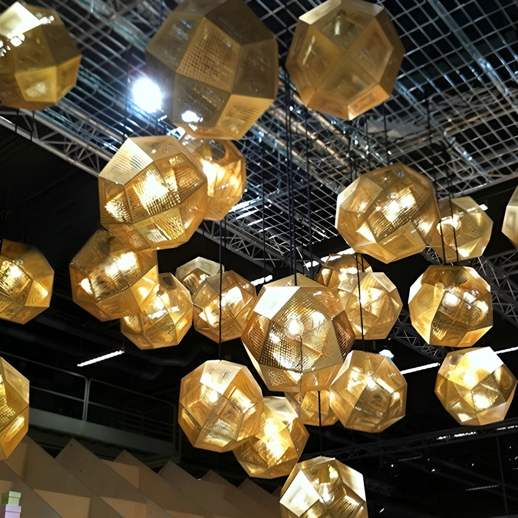 LichtDesign - مصباح معلق دائري هندسي مصنوع من المعدن الإلكتروليتي