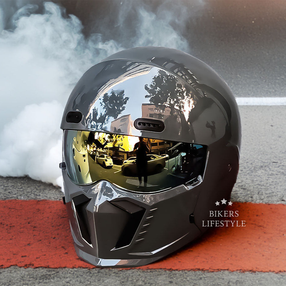 Retro Pilot Motorradhelm – DOT- und ECE-zugelassen, zeitloses Design