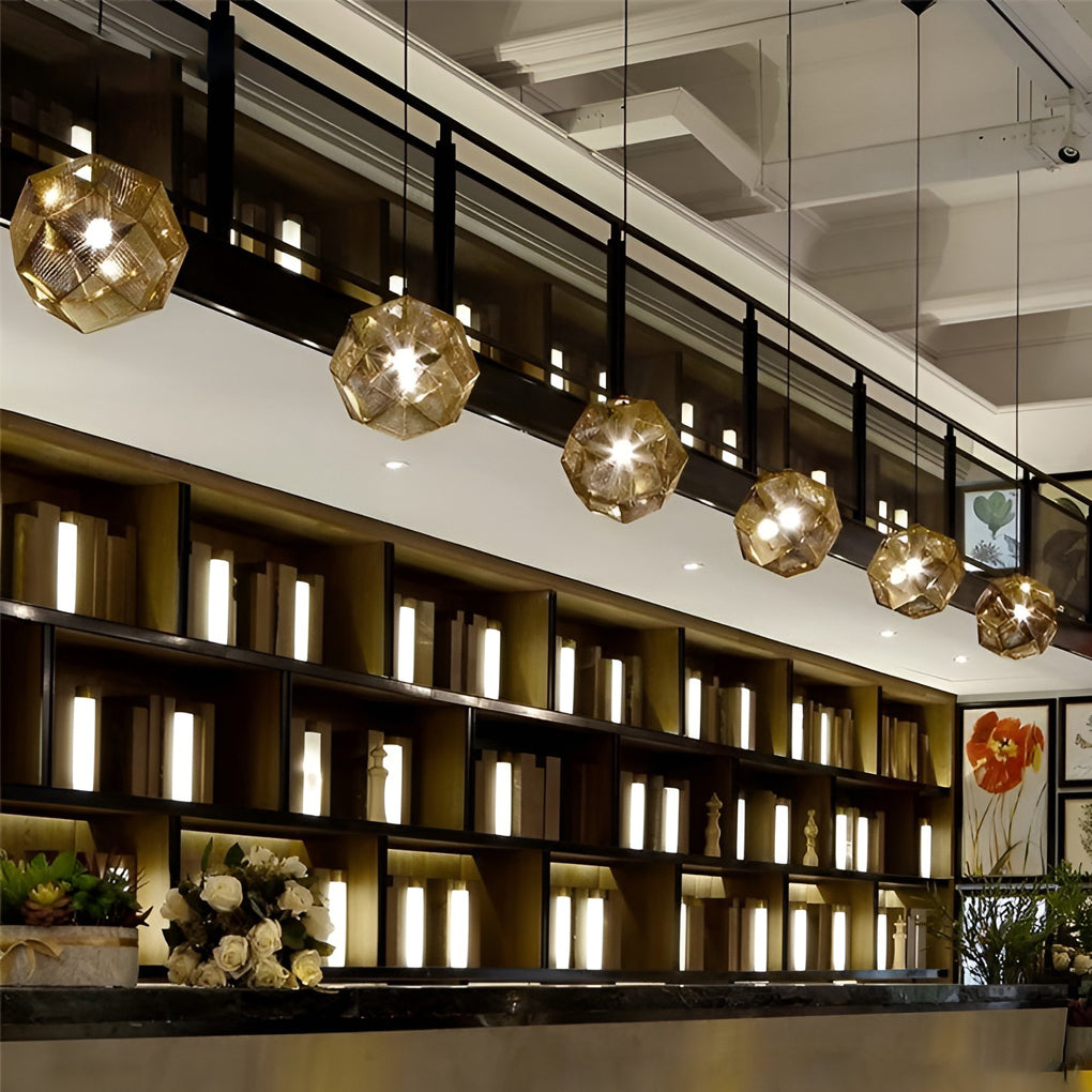 LichtDesign - مصباح معلق دائري هندسي مصنوع من المعدن الإلكتروليتي