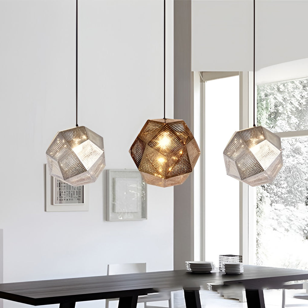 LichtDesign - مصباح معلق دائري هندسي مصنوع من المعدن الإلكتروليتي