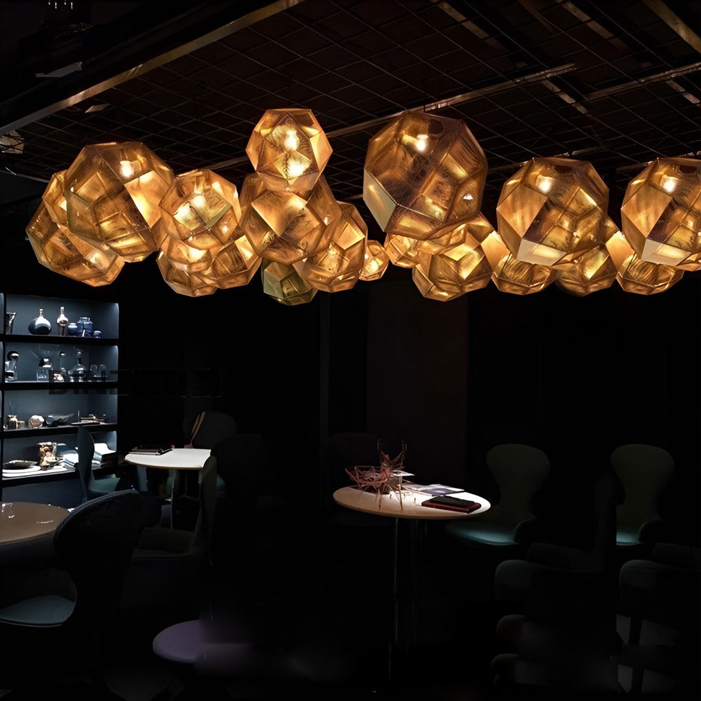 LichtDesign - مصباح معلق دائري هندسي مصنوع من المعدن الإلكتروليتي
