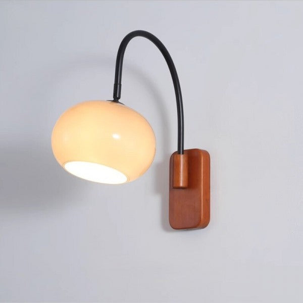 Bauhaus Persimmon drehbare Glas-Wandlampe