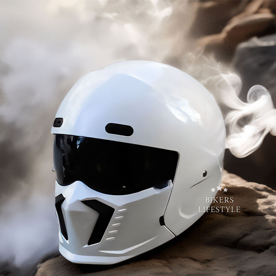 Retro Pilot Motorradhelm – DOT- und ECE-zugelassen, zeitloses Design