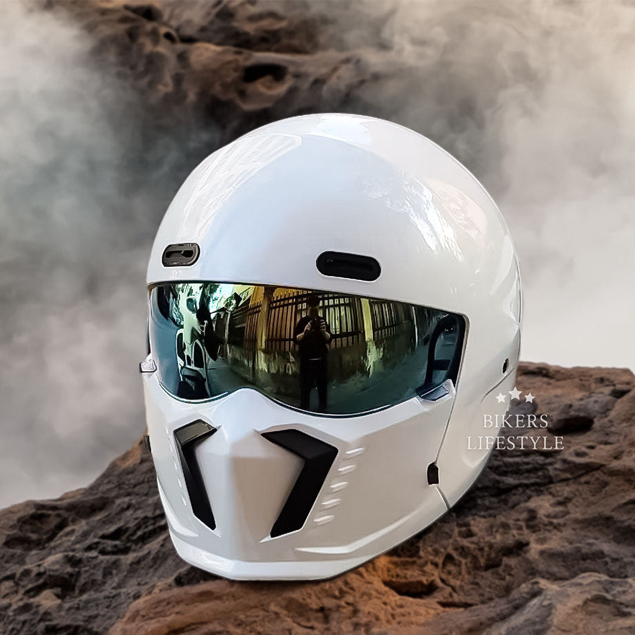 Retro Pilot Motorradhelm – DOT- und ECE-zugelassen, zeitloses Design
