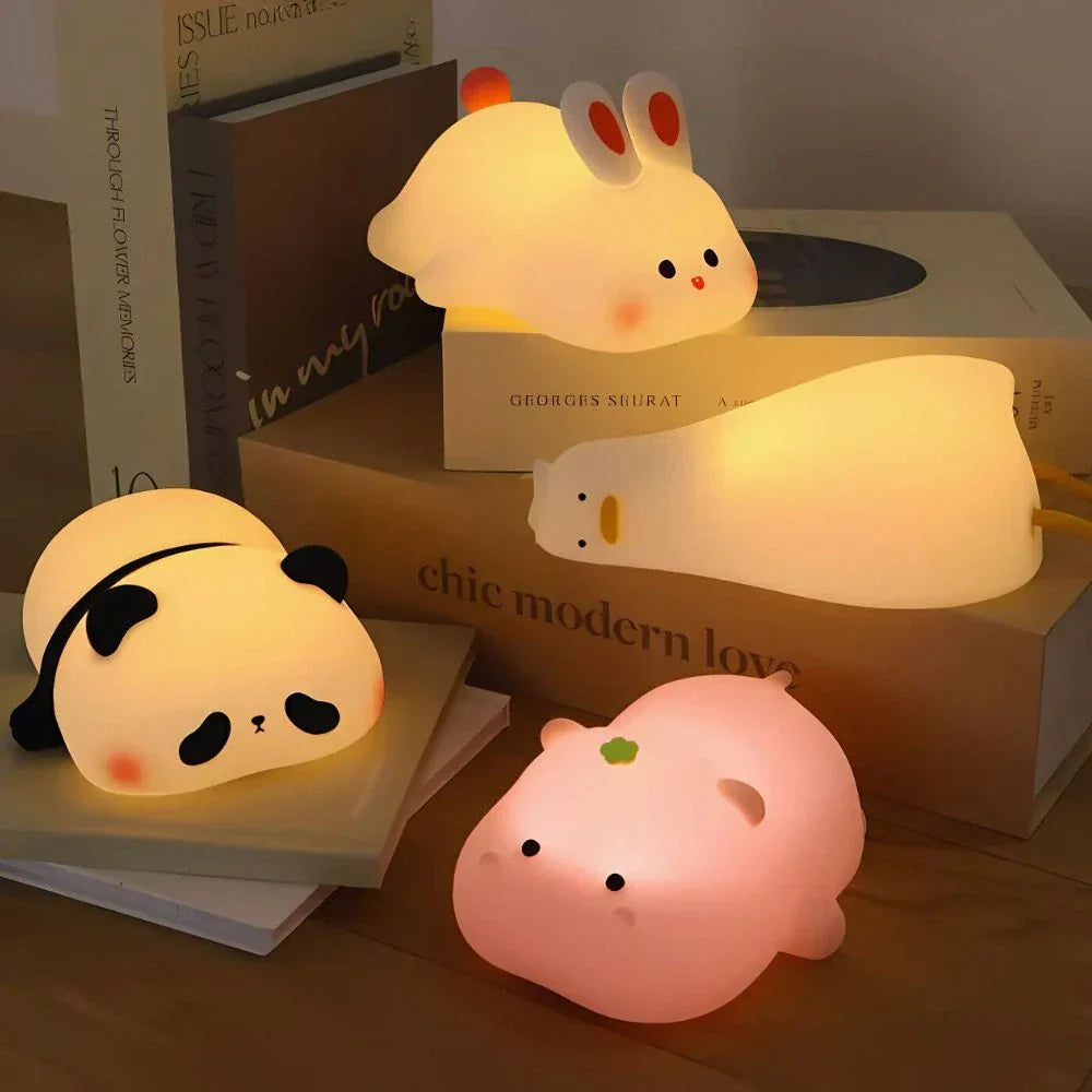 Veilleuse GlowBuddy Squishy – Lampe de nuit LED adorable
