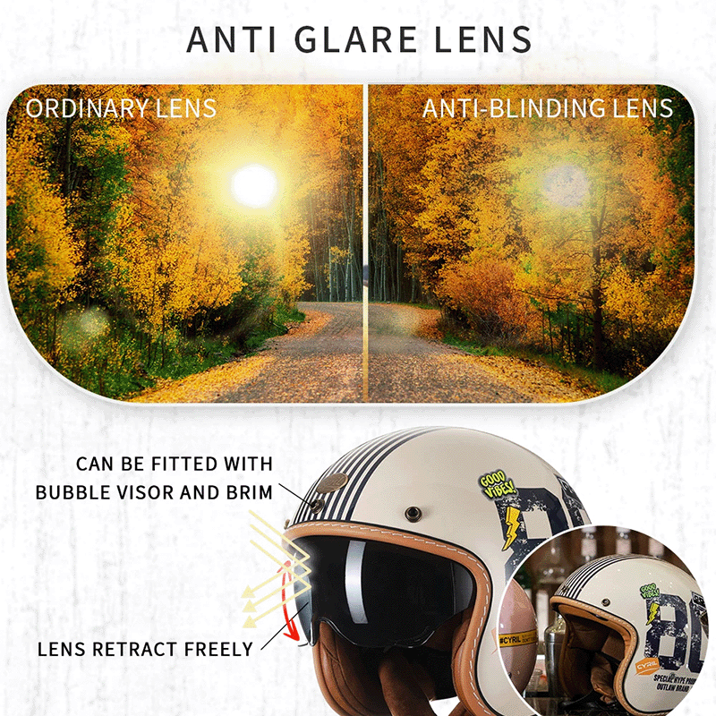 Retro JetLite Open Face Helm KB
