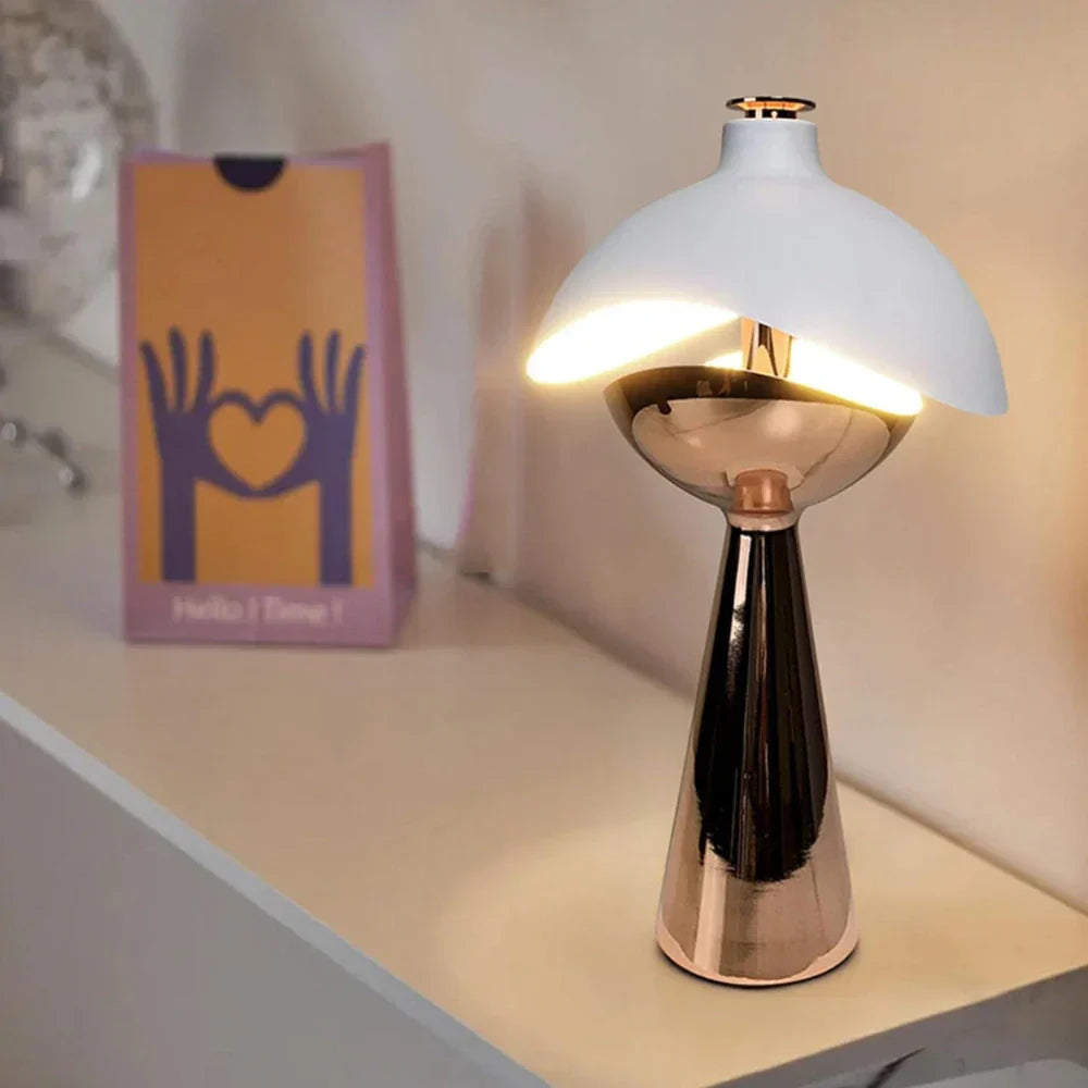 Lampe de table LED GlowHaven – Moderne, à commande tactile et rechargeable