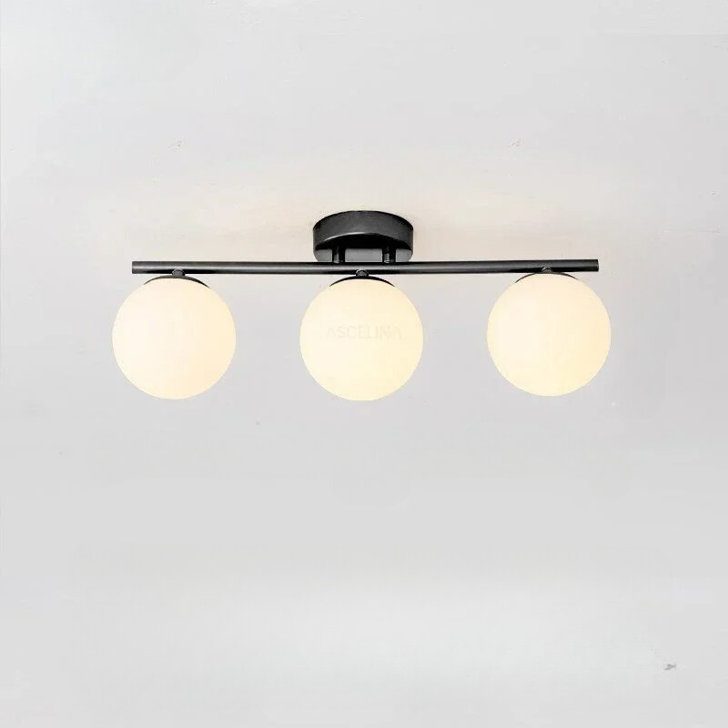 Nordische LED-Glas-Deckenleuchte – Elegante weiße Kugel für jeden Raum