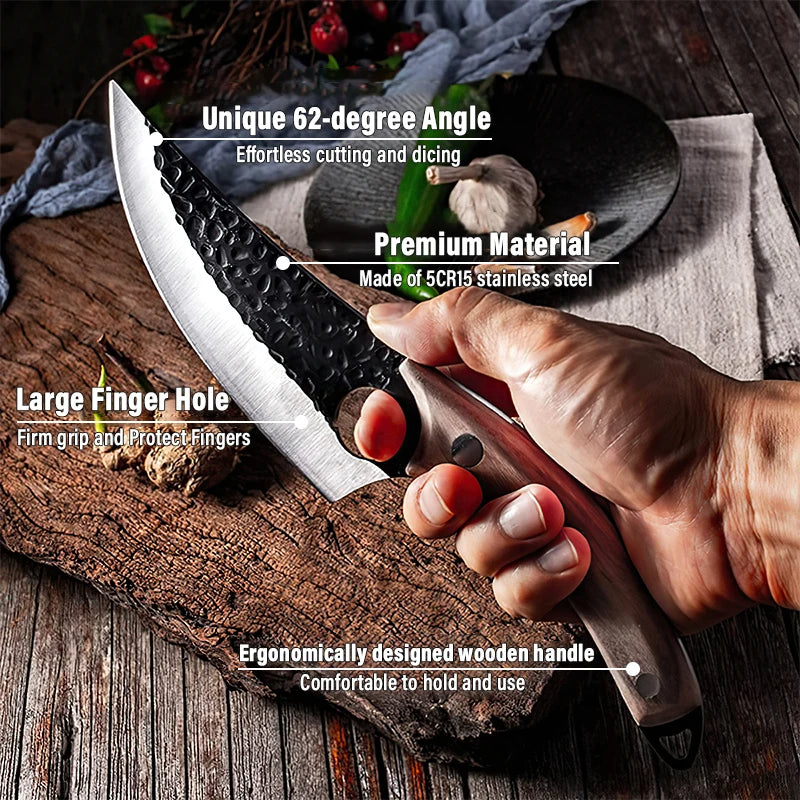 Couteau Huusk - Couteau de cuisine japonais fait main premium avec contrôle optimal