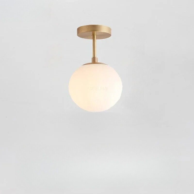 Nordische LED-Glas-Deckenleuchte – Elegante weiße Kugel für jeden Raum