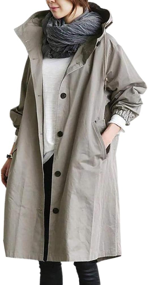 EleganCoat | Moderiktig lång trenchcoat/jacka för kvinnor säsongsbyte 2024