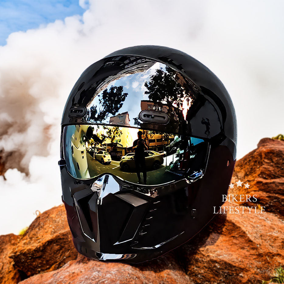 Retro Pilot Motorradhelm – DOT- und ECE-zugelassen, zeitloses Design