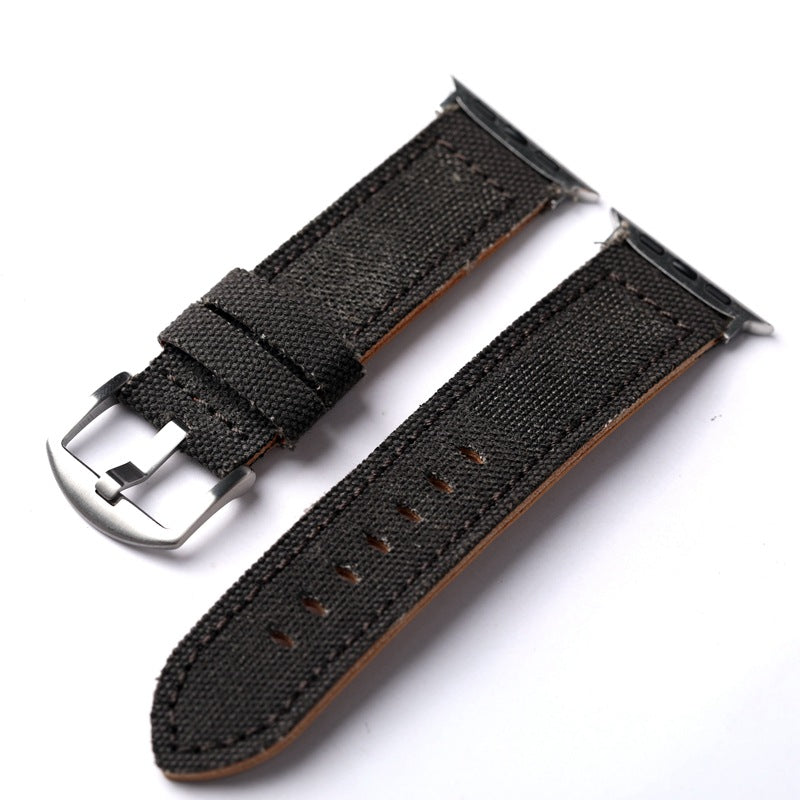 Canvasläderband för Apple Watch