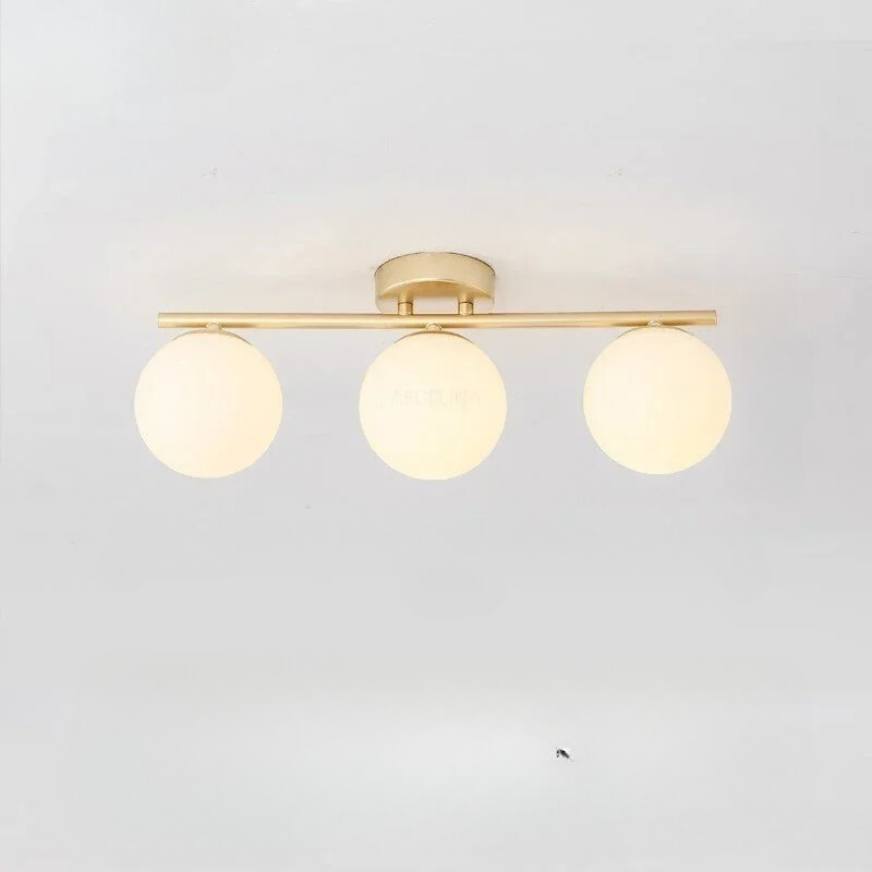 Nordische LED-Glas-Deckenleuchte – Elegante weiße Kugel für jeden Raum