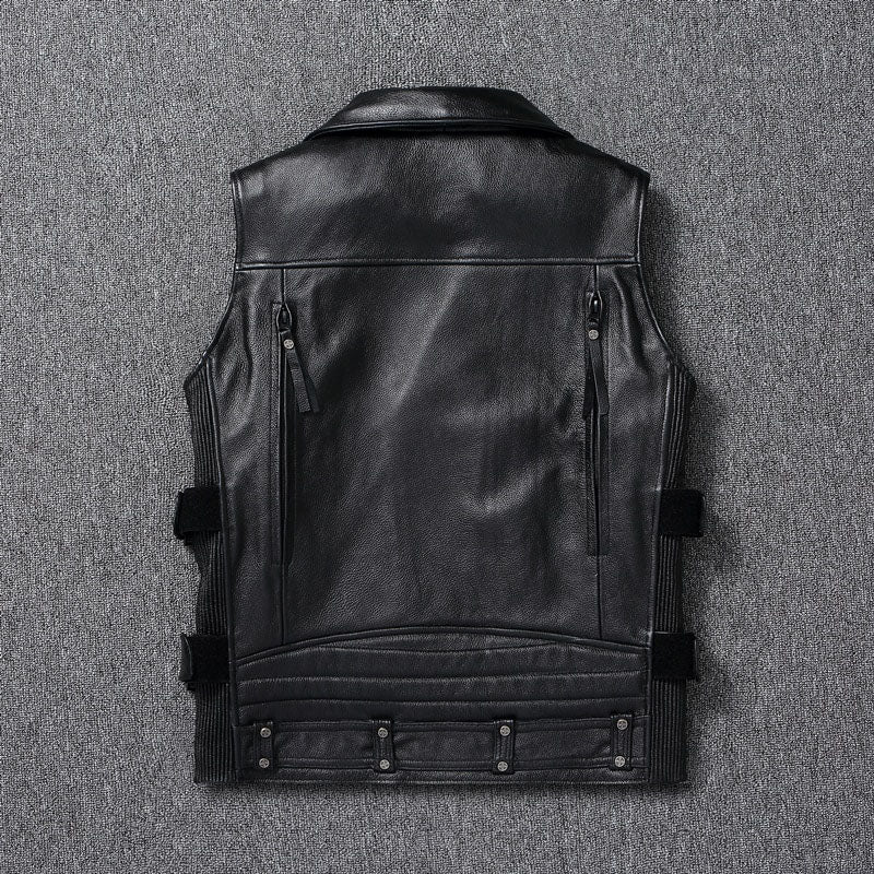 Gilet de moto vintage à couches