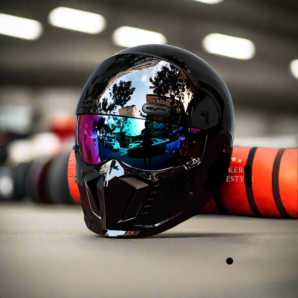 Retro Pilot Motorradhelm – DOT- und ECE-zugelassen, zeitloses Design