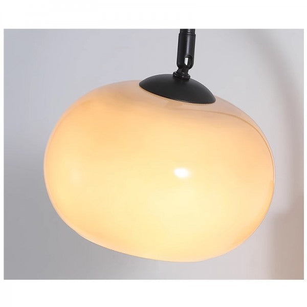 Bauhaus Persimmon drehbare Glas-Wandlampe