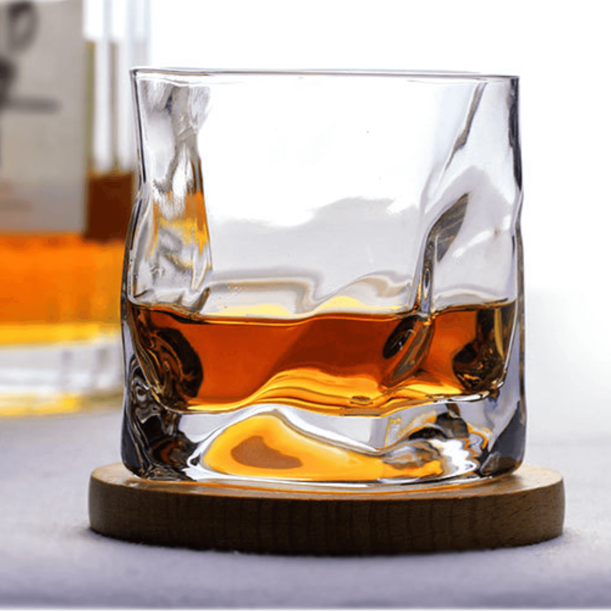 Japonská Edo Kiriko sklenice na whisky s krčeným tělem