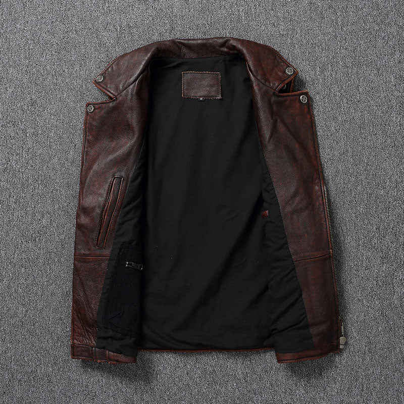 Gilet de moto vintage à couches