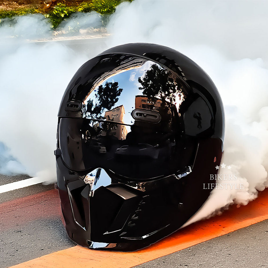 Retro Pilot Motorradhelm – DOT- und ECE-zugelassen, zeitloses Design