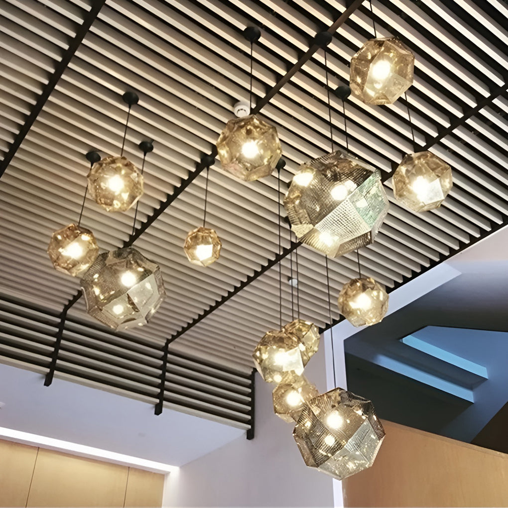 LichtDesign - مصباح معلق دائري هندسي مصنوع من المعدن الإلكتروليتي