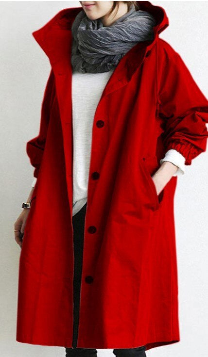 EleganCoat | Moderiktig lång trenchcoat/jacka för kvinnor säsongsbyte 2024