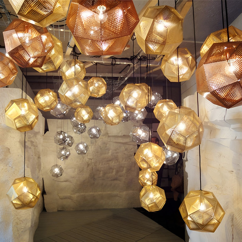 LichtDesign - مصباح معلق دائري هندسي مصنوع من المعدن الإلكتروليتي