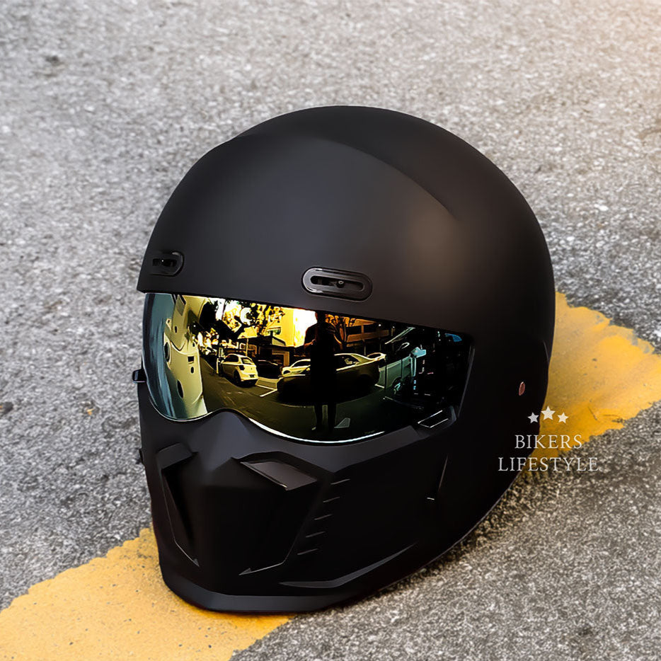 Retro Pilot Motorradhelm – DOT- und ECE-zugelassen, zeitloses Design
